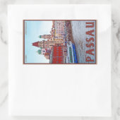 パサウ – ドナウウォーターフロント 長方形シール (バッグ)