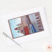 パサウ – ドナウウォーターフロント 長方形シール (封筒)