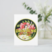 パサデナカリフォルニアヴィンテージラゲージラベル ポストカード (スタンド正面)