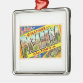 パサデナカリフォルニアヴィンテージラージレター メタルオーナメント (左)