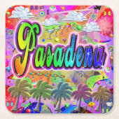 パサデナビスタコ表現アスター スクエアペーパーコースター (正面)