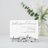 パサデナリハーサルディナー招待状エンクロージャカード エンクロージャーカード (スタンド正面)