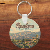 パサデナロサンゼルスカリフォルニアマウンテンズヴィンテージ キーホルダー (裏面)