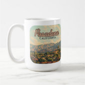 パサデナロサンゼルスカリフォルニアマウンテンズヴィンテージ コーヒーマグカップ (左)