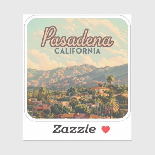 パサデナロサンゼルスカリフォルニアマウンテンズヴィンテージ シール (シート)