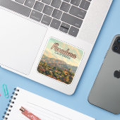 パサデナロサンゼルスカリフォルニアマウンテンズヴィンテージ シール (ノートパソコンとiPhone)
