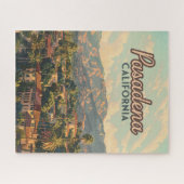 パサデナロサンゼルスカリフォルニアマウンテンズヴィンテージ ジグソーパズル (横)