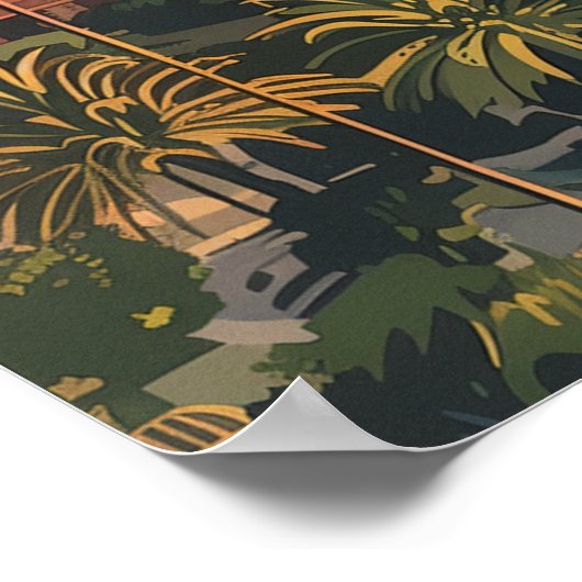 パサデナロサンゼルスカリフォルニアマウンテンズヴィンテージ ポスター (角)