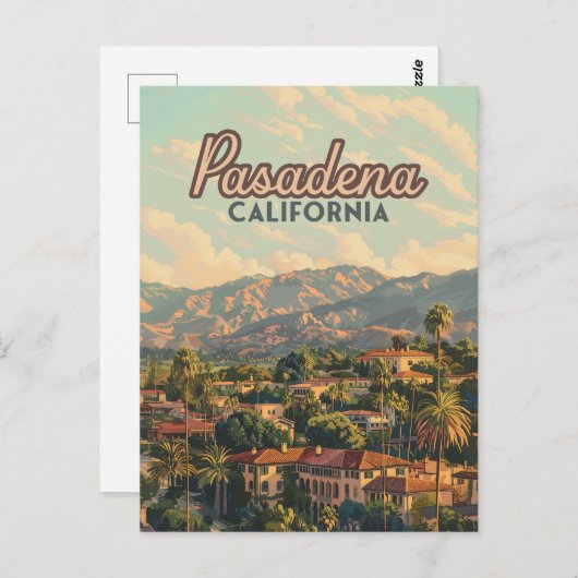 パサデナロサンゼルスカリフォルニアマウンテンズヴィンテージ ポストカード (正面/裏面)