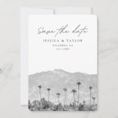 パサデナ日付を保存ロサンゼルス結婚ズ 招待状 (正面)