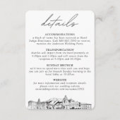 パサデナ結婚の小さな垂直詳細 エンクロージャーカード (正面)