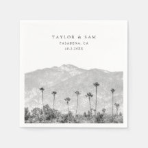 パサデナ結婚ズパームツリーマウンテンナプキンス