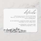 パサデナ結婚ズホテルルームブロック詳細スモール エンクロージャーカード (正面)