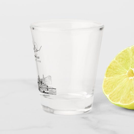 パサデナ結婚式の引き出物応援ショットグラス ショットグラス (右)