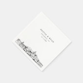 パサデナ結婚紙カクテルナプキン スタンダードカクテルナプキン (角)