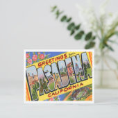 パサデナ，カリフォルニアヴィンテージ大文字葉書 ポストカード (スタンド正面)