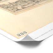 パサデナ、カリフォルニア州。パノラママップ(1305A) ポスター (角)