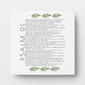 パサモダンル91緑のの葉クリスチャンプラーク フォトプラーク (正面)