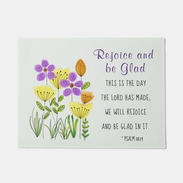 パサルム118:24主が作った日 ドアマット (正面)