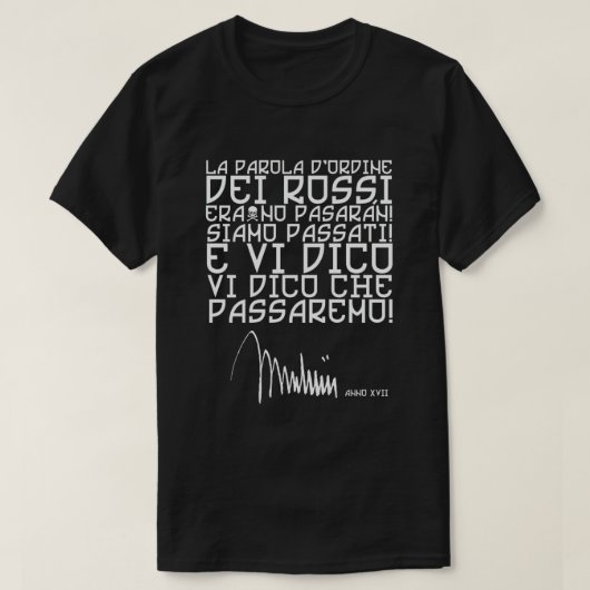 パサレモ! Tシャツ (デザイン正面)