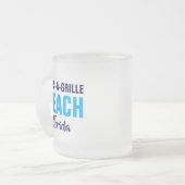 パサーグリルビーチ フロリダ コーヒーマグ フロストグラスマグカップ (正面左)