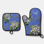 パシオンフラワーズペリウィンクルフローラ 鍋つかみ&鍋敷きセット (正面)