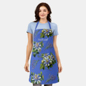 パシオンフラワーラベンダーフローラロング エプロン (着用した状態)