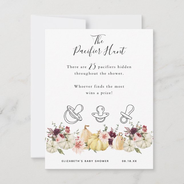 パシフィカーハント | ベビーシャワーのゲーム (正面)