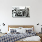 パシフィックキュリオショップの看守の像 キャンバスプリント (インサイチュ (寝室))