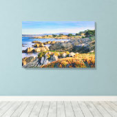 パシフィックグローブカリフォルニアの風光明媚な海岸 キャンバスプリント (インサイチュ (ウッドフロア))