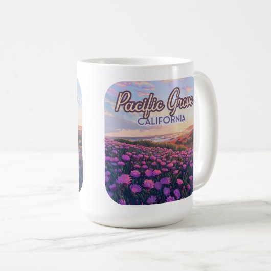 パシフィックグローブカリフォルニアモントレー魔法パープル コーヒーマグカップ (正面右)