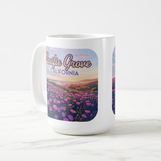 パシフィックグローブカリフォルニアモントレー魔法パープル コーヒーマグカップ (正面左)