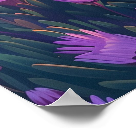 パシフィックグローブカリフォルニアモントレー魔法パープル ポスター (角)