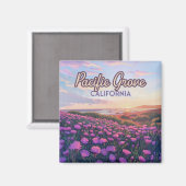 パシフィックグローブカリフォルニアモントレー魔法パープル マグネット (正面/裏面)