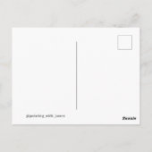 パシフィックグローブティール（緑がかった色）絵画ウェーブズプリント ポストカード (裏面)