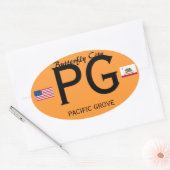 パシフィックグローブヨーロッパスタイルオーバルステッカー 楕円形シール (封筒)