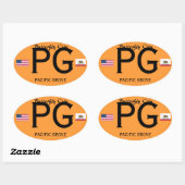 パシフィックグローブヨーロッパスタイルオーバルステッカー 楕円形シール (シート)