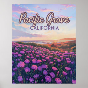 パシフィックグローブ カリフォルニア モントレー マジックパープル ポスター
