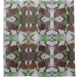 パシフィックコーストシーガラスフォト万華鏡のように千変万化するパターンデザイン シャワーカーテン