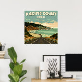 パシフィックコーストハイウェイの景色 ポスター (ホームオフィス)