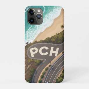 パシフィックコーストハイウェイの空中旅行アート iPhone 11 PROケース