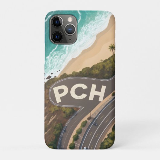 パシフィックコーストハイウェイの空中旅行アート Case-Mate iPhoneケース (裏)
