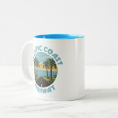 パシフィックコーストハイウェイパームツリー ツートーンマグカップ (正面左)