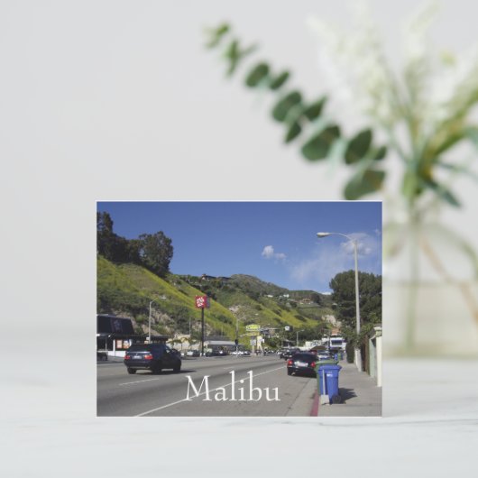 パシフィックコーストハイウェイマリブカリフォルニア ポストカード (スタンド正面)