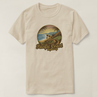 パシフィックコーストハイウェイレトロ Tシャツ