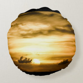 パシフィックサンセット海 ラウンドクッション