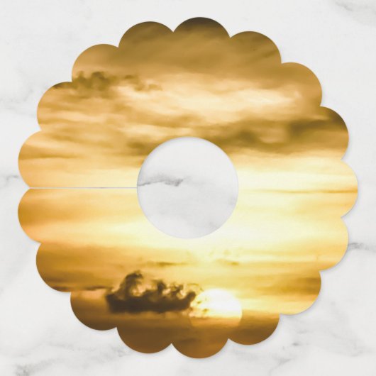 パシフィックサンセット海 ワイングラスタグ (正面)