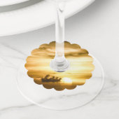 パシフィックサンセット海 ワイングラスタグ (クローズアップ)