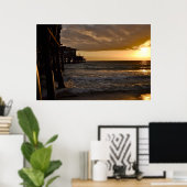 パシフィックサンセットinサンタモニカ ポスター (ホームオフィス)