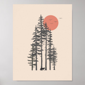 パシフィックノースウエストウォールアート ポスター